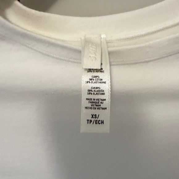 SKIMS Black and White Long Sleeve Cotton Jersey T-Shirt - Picture 7 of 8